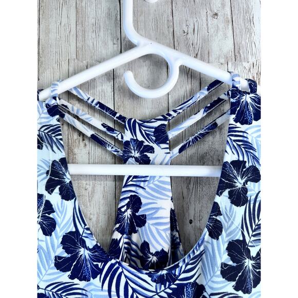 Tommy Bahama Sleepwear Womens M Blue Tropical Floral Sleeveless Racerback A Line - Picture 4 of 6